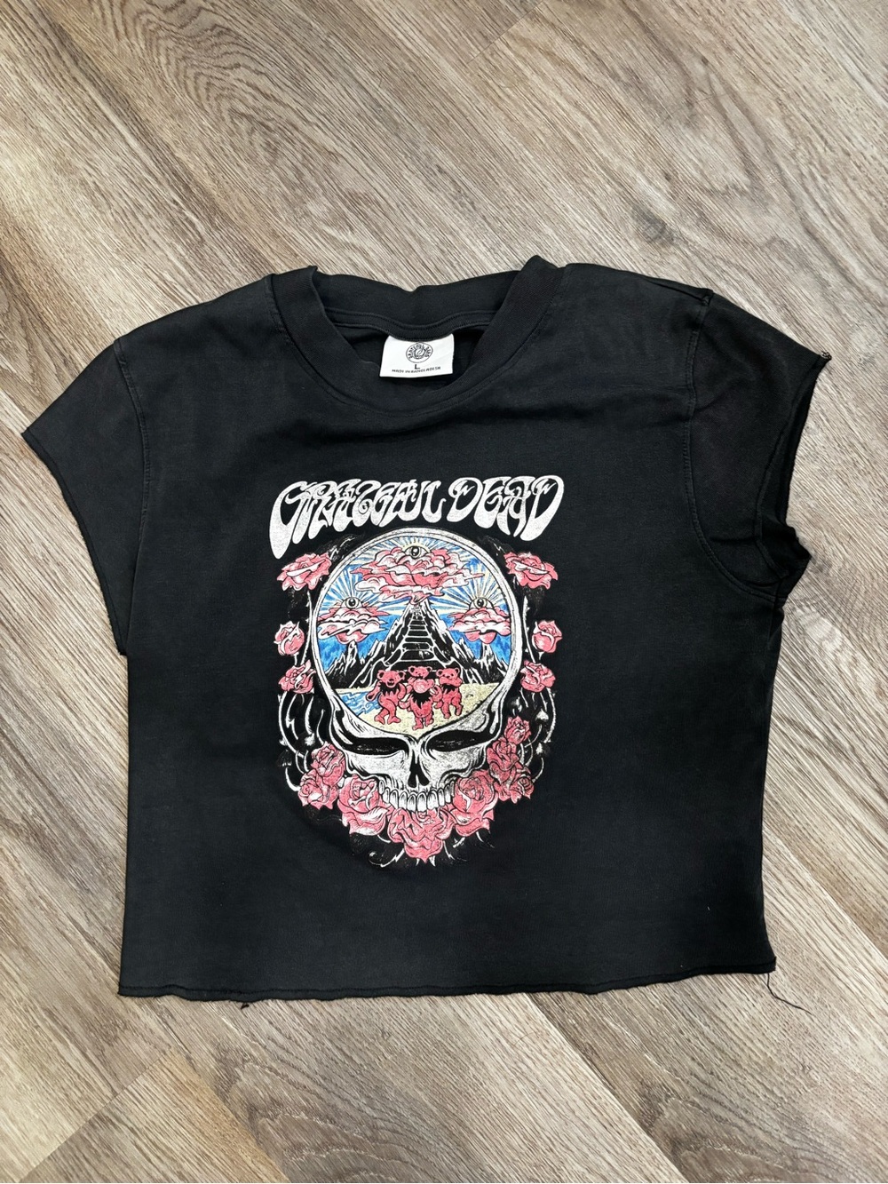 Black Grateful Dead Graphic Baby Tee